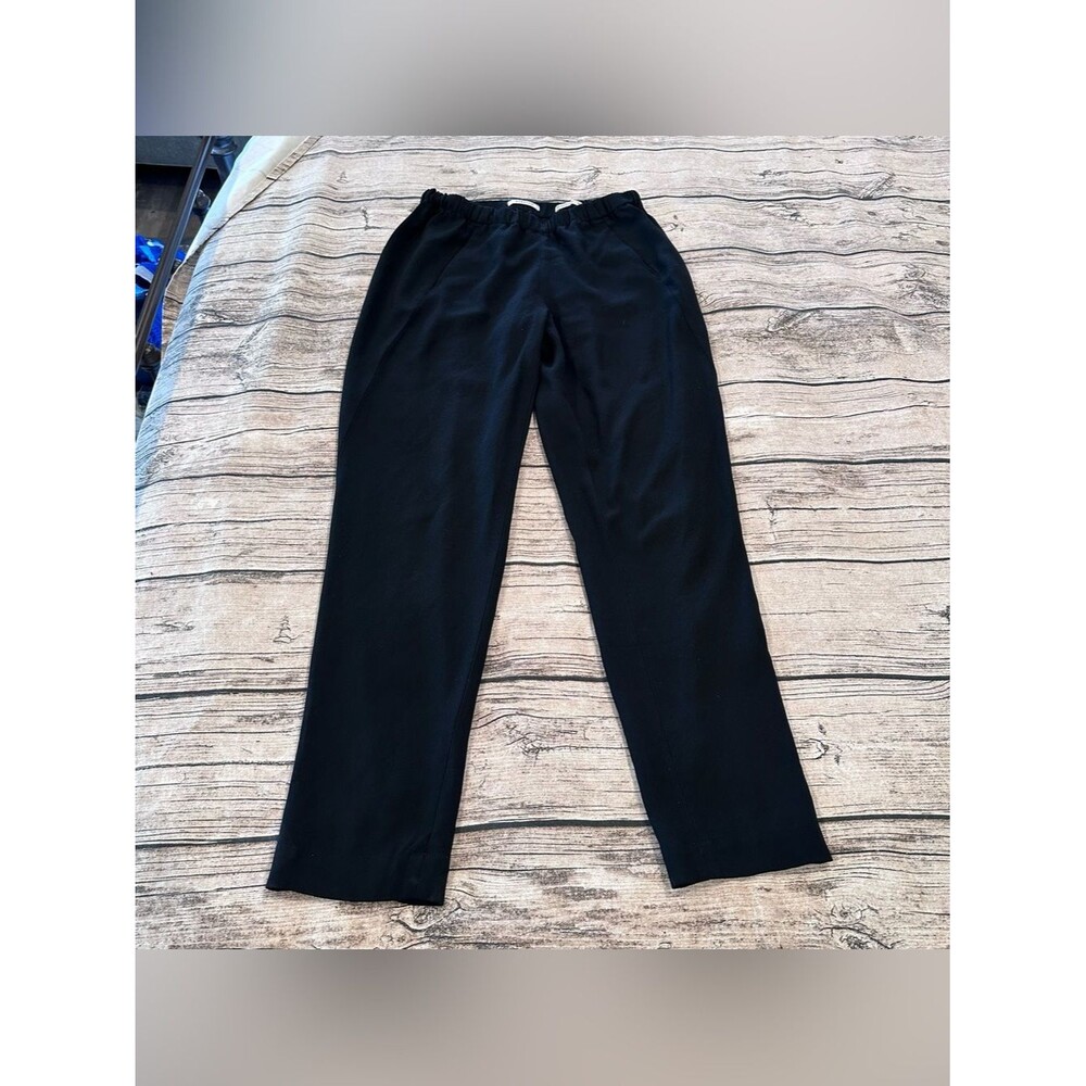 Babaton Black Elastic-Waist Tapered Dress Pants Size XS